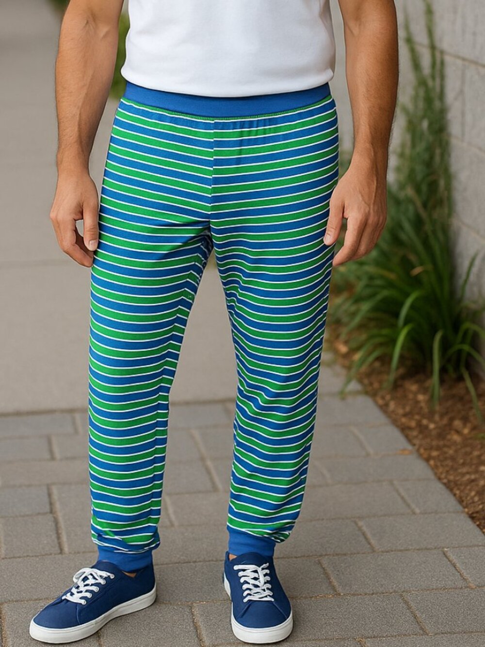 A1 MENS 4X STRIPED PAJAMA BOTTOM BY AMAZON ESSENTIALS